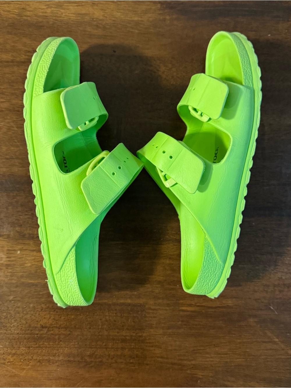 Birkenstock Lime Green Double-Buckle EVA Sandals - Picture 6 of 13